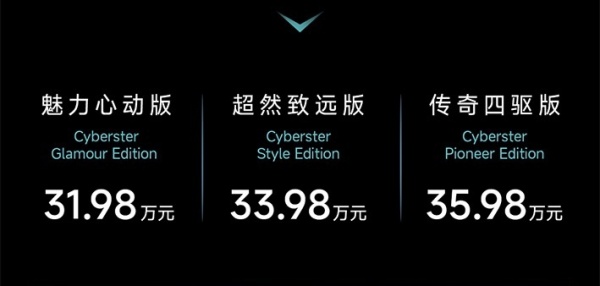 2026款MG Cyberster上市 售价31.98-35.98万
